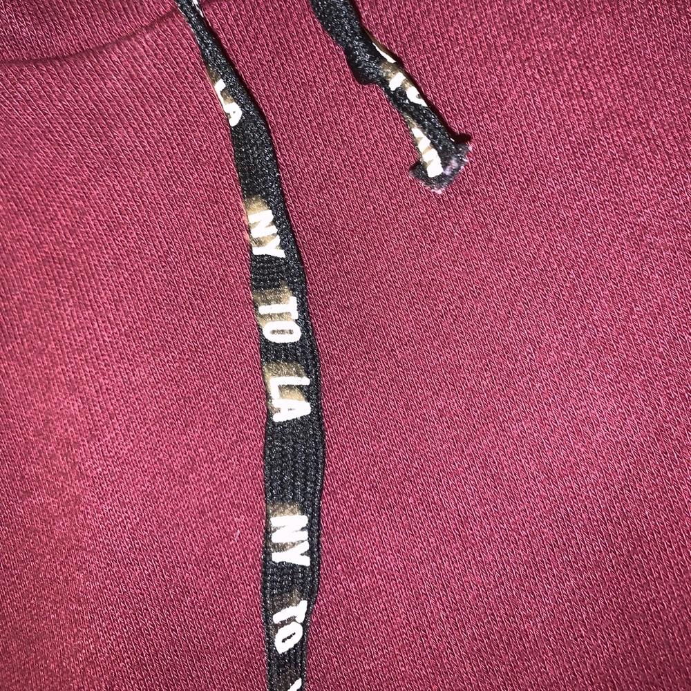 Forever 21 Maroon & Black Sleeveless Hoodie size S - Picture 7 of 11